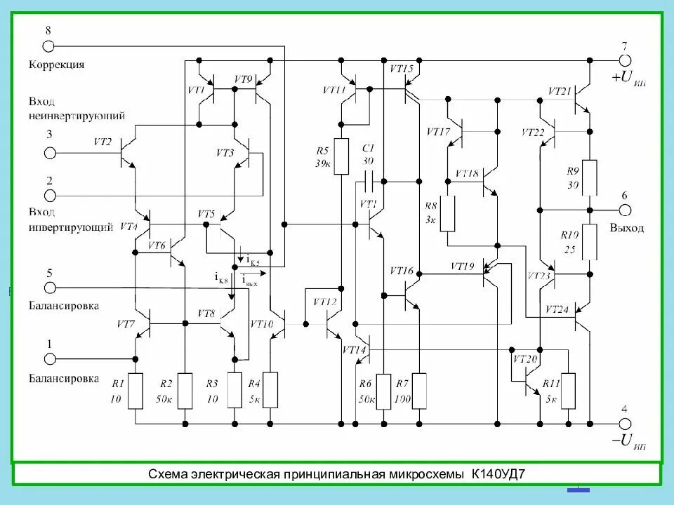 Принципиальные электрические схемы усилителей. Операционный усилитель к140уд7. Операционный усилитель 140уд1. Схема операционного усилителя к140уд8. Даташит кр140уд.