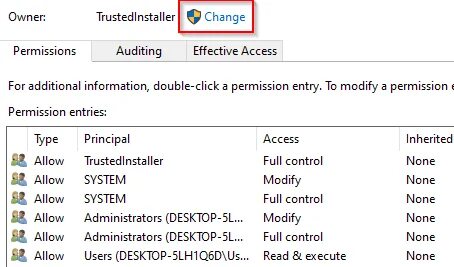Папка trustedinstaller