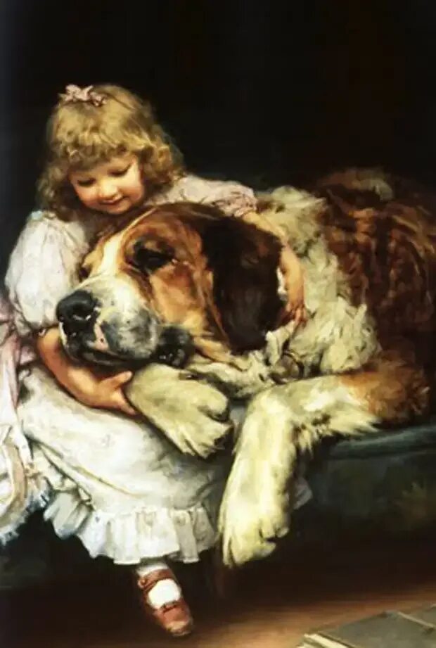 Сенбернар девочка. Картин и ее собака. Картин и ее собака. Edwin henry landseer картины. Картин и ее собака.