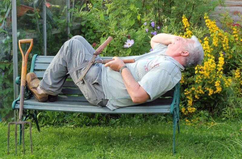 Sleeping in the garden