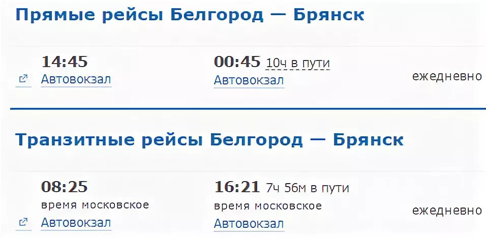 Расписание автовокзала белгород воронеж