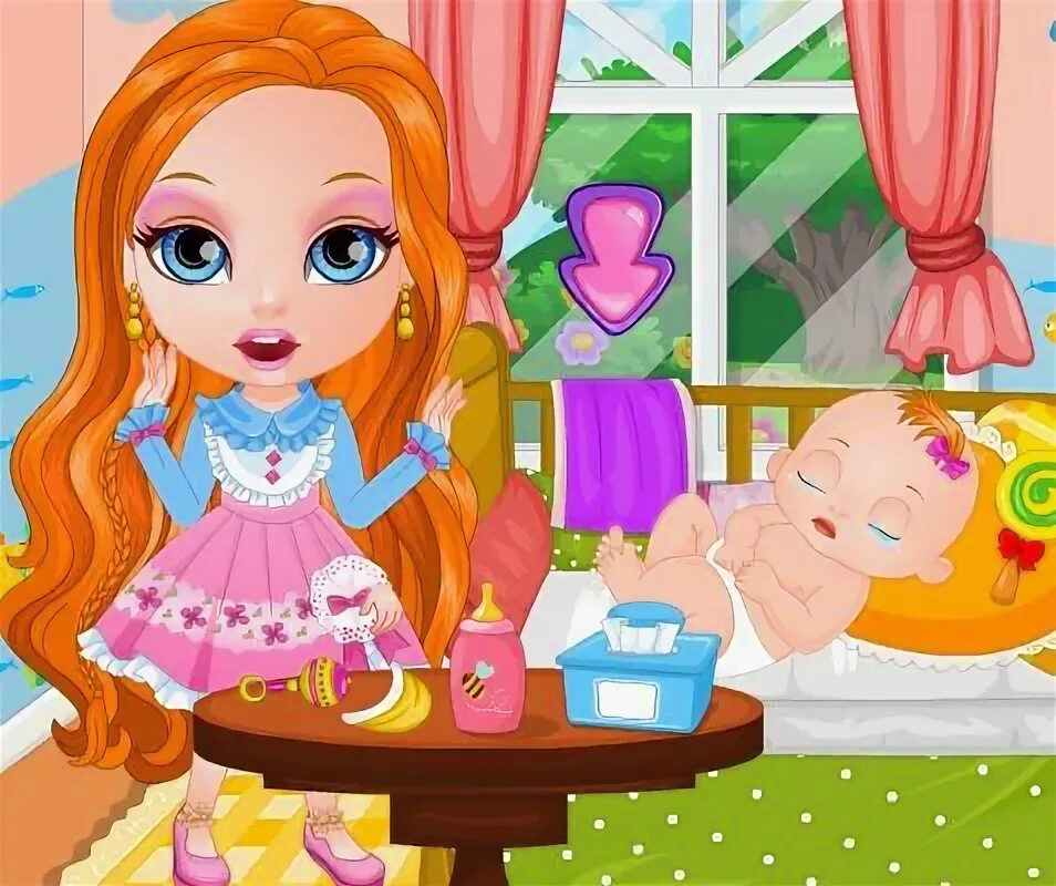 игры для девочек. игры в детском саду. игры маленькая сестра. игра ухаживать. игры маленькая сестра.