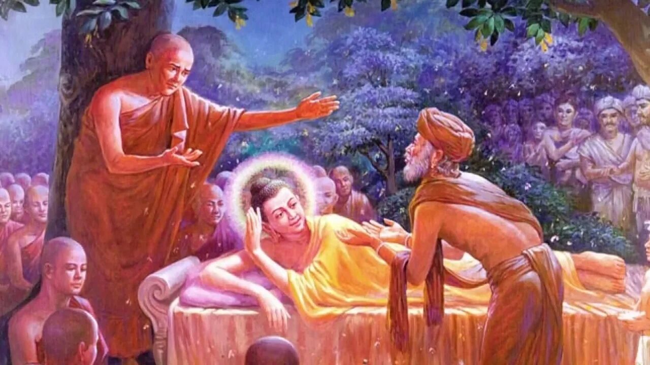 Где родился гаутама история 5 класс. Сиддхартха Гаутама четыре истины. Будда Шакьямуни ученики Будды. Смерть Будды. Смерть Будды картина.