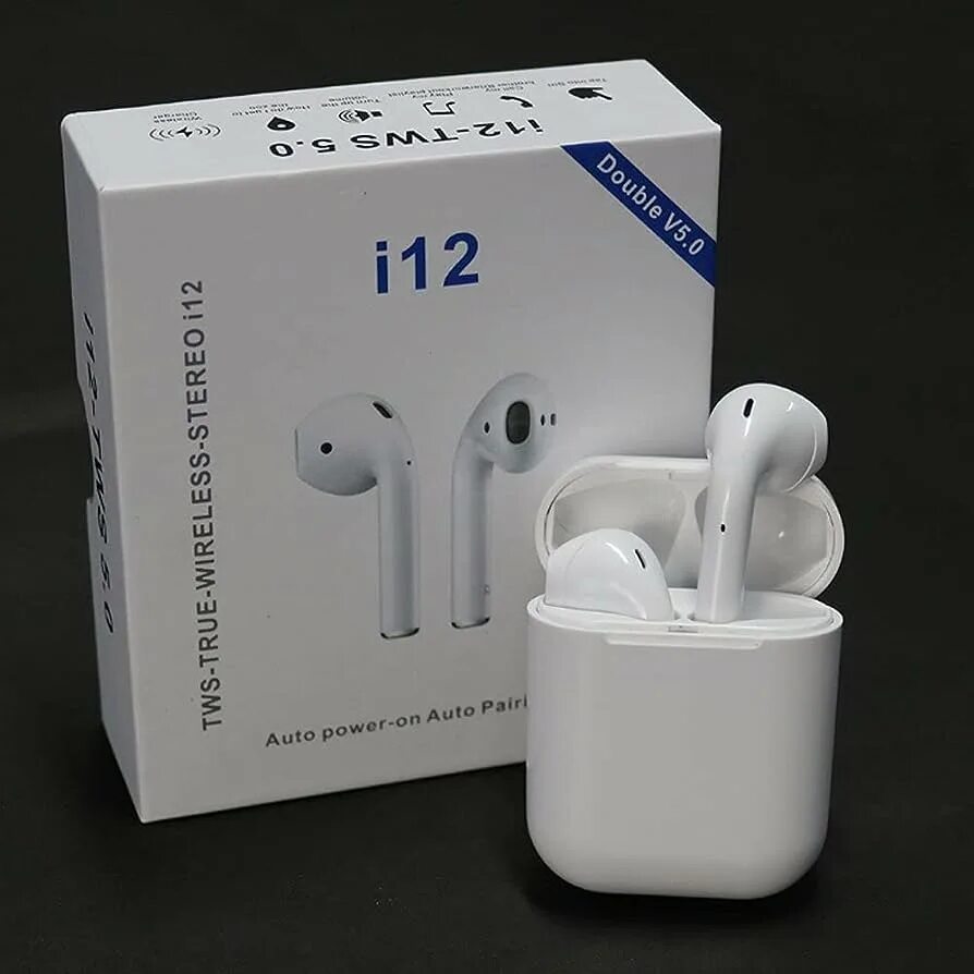 Купить 1 наушники airpods. Наушники i12 TWS. Беспроводные наушники i12 TWS. TWS беспроводные сенсорные наушники i12 Bluetooth 5.0. AIRPODS i12 TWS.