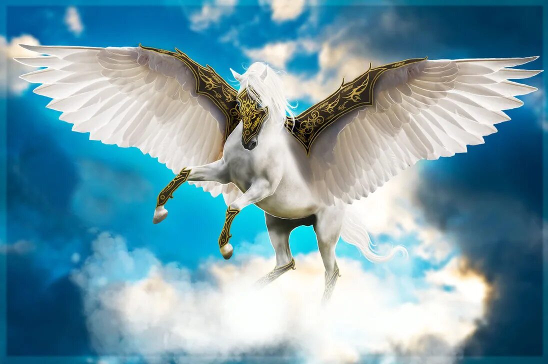 Быстро крылатая. Крылатый конь Пегас. Лошадь с крыльями. Белая лошадь с крыльями. Крылатый Единорог.