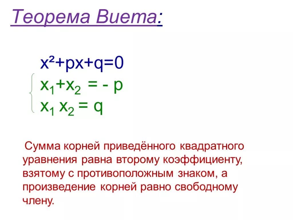 Сумма и произведение по виета. X1+x2 теорема Виета. Таблица квадратных уравнений теорема Виета. Теорем авитетта. Теорема Виета корни.