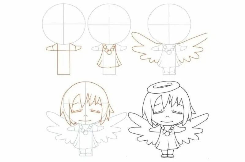 Ангел карандашом для начинающих. Поэтапное рисование ангелочка. Рисунки ангелов карандашом. Ангел рисунок по этапно. Поэтапное рисование ангела для детей.