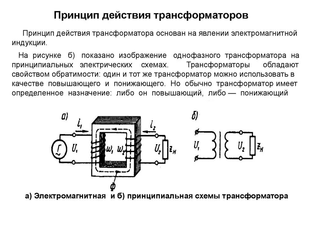 В основе работы трансформатора. Устройство и принцип действия однофазного трансформатора. Электромагнитная индукция трансформатор схема. Принцип действия однофазного трансформатора. Принцип действия однофазного силового трансформатора..