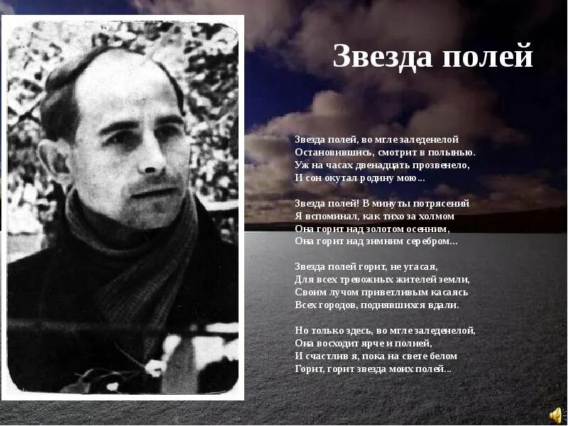 Звезда полей стих читать. Звезда полей стих читать