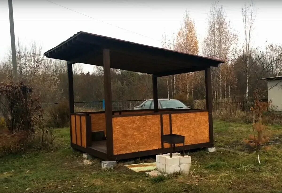 Как сделать бюджетную беседку