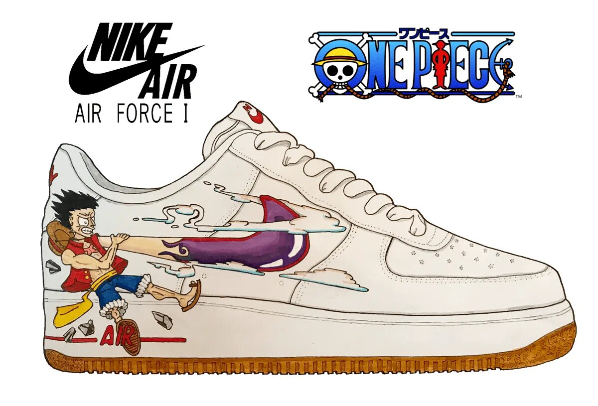 Кастомные Air Force 1 one piece. Nike one piece кроссовки. Air Force 1 x one piece. Nike x one piece. One piece кроссовки