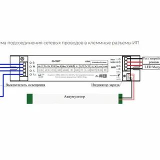 Аварийный блок светодиодного светильника