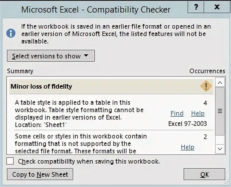 Compatibility check. Compatibility check
