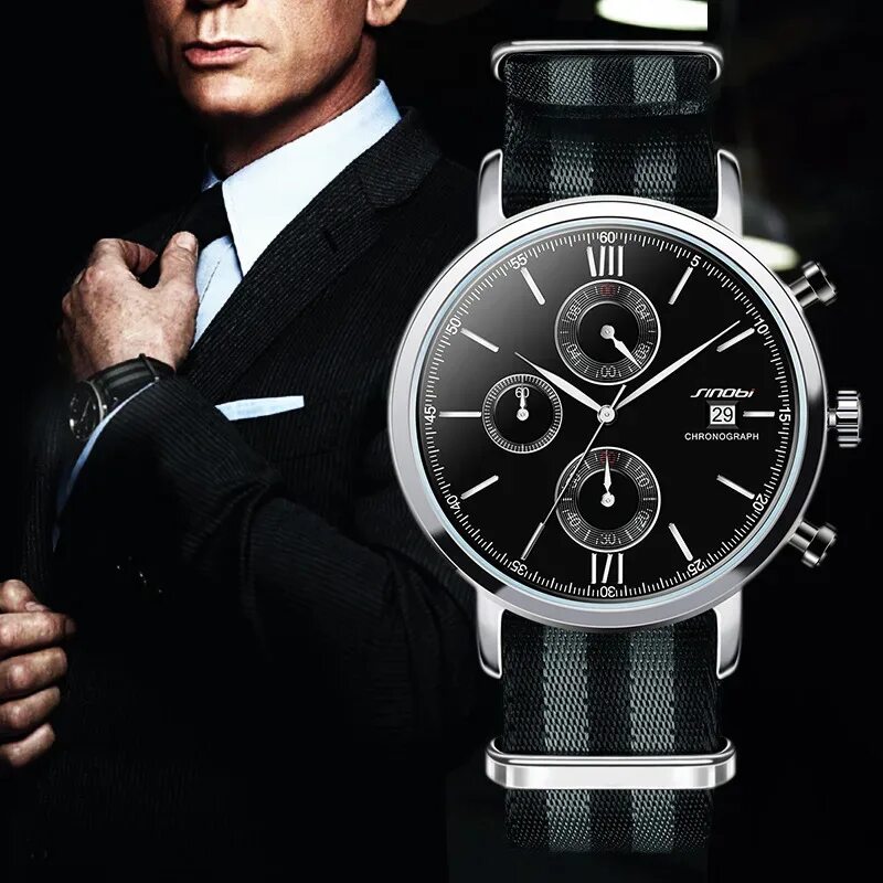 Omega 007 James Bond NATO ремешок. 007 Spectre часы.