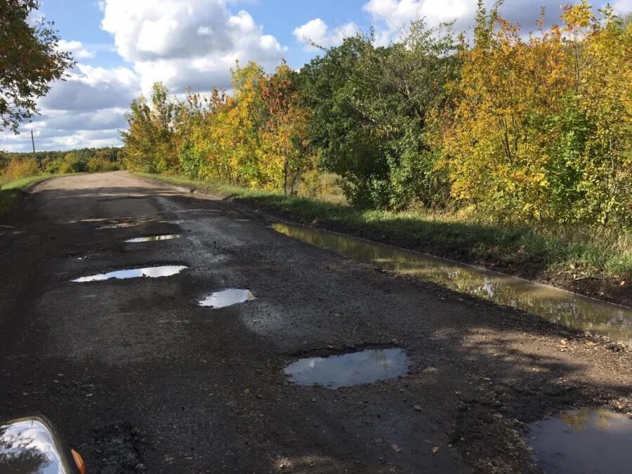 Саратовская область Калининский район село Таловка. Плохая дорога в школу. Разбитая дорога к школе. Калининский район дороги.