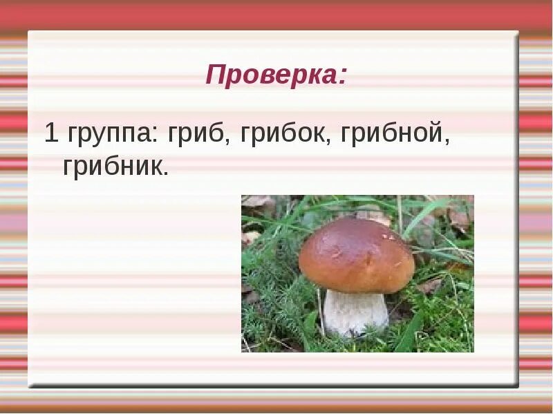Слово гриб. Гриб грибок грибник грибной. Состав слова грибник грибок грибной. Проект по слову гриб. 1 Группа грибов.