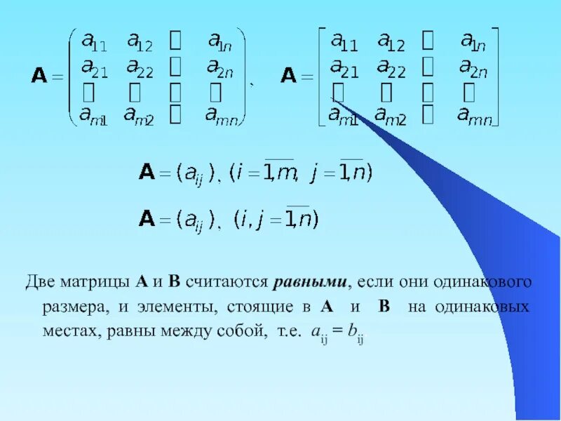 Вторая строка матрицы