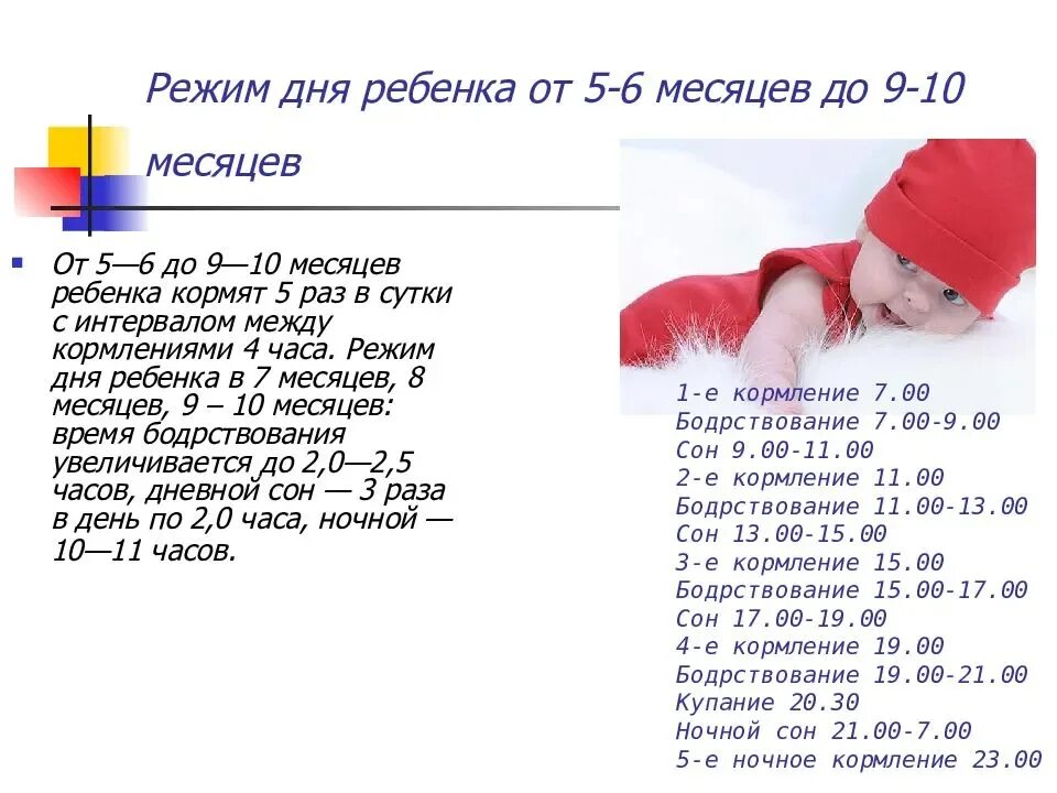 6 месяцев день 6 месяцев ночей. Режим дня ребёнка в 5-6 месяцев на искусственном вскармливании. Режим дня 4-5 месячного ребенка на искусственном вскармливании. Распорядок дня ребенка в 6 месяцев на грудном вскармливании. Распорядок дня ребенка в 5 месяцев на искусственном вскармливании.