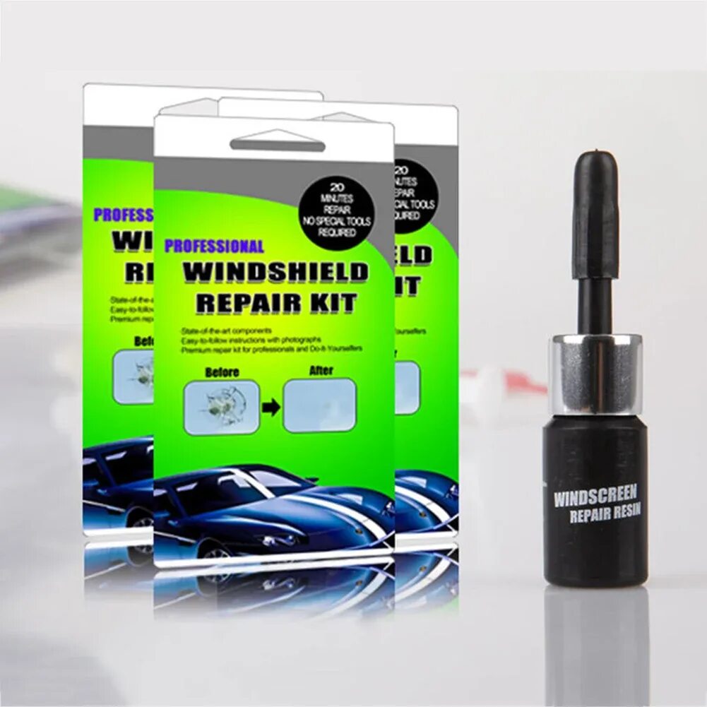 TV-449 набор для устранения трещин на стекле Windshield Repair Kit. Ремонтный набор для сколов на лобовом стекле. Клей для сколов на лобовом стекле. Набор для ремонта сколов и трещин на лобовом стекле.