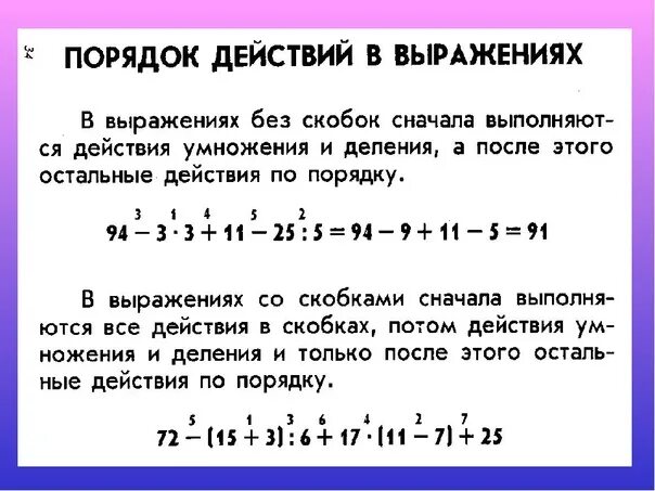 Умножение и деление выражений