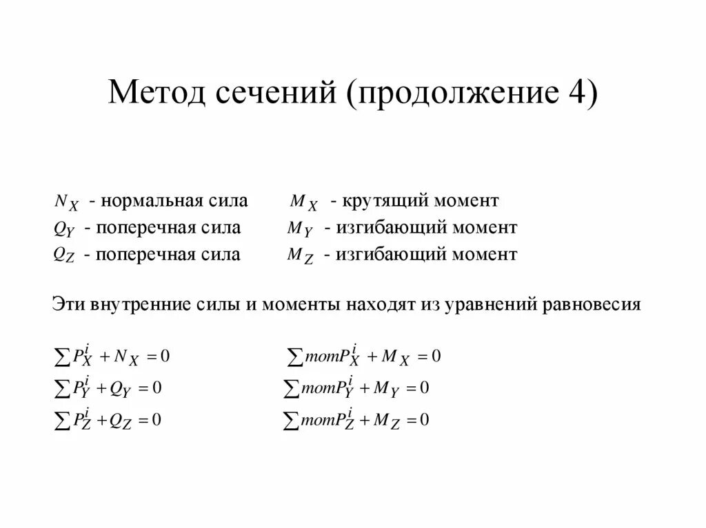 Метод сечения примеры. Метод сечений. метод сечений сопромат. метод сечений в сопротивлении материалов. метод сечений техническая механика.