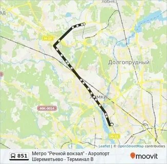 851 автобус москва шереметьево расписание