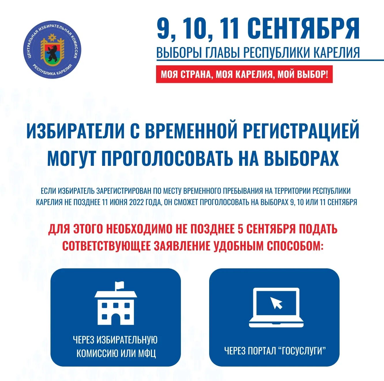 Выборы в Карелии в 2022. Выборы в сентябре 2022 года. Избиратели на выборах. Листовка выборы. Как проголосовать по временной регистрации 2024