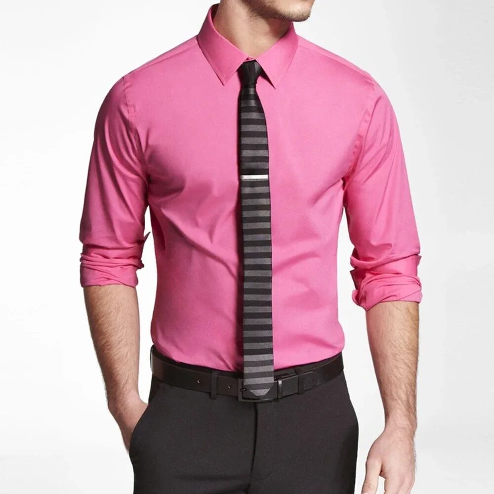 Черно розовая рубашка