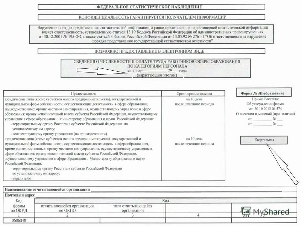 Формат 1 отчет статистика