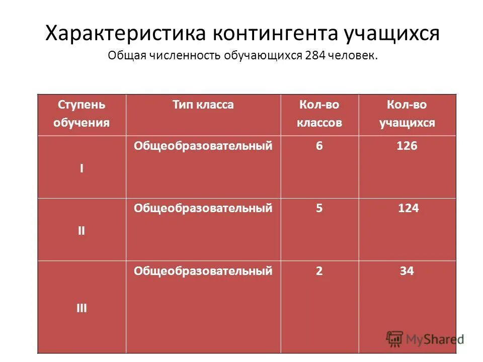 Характеристика организации школы