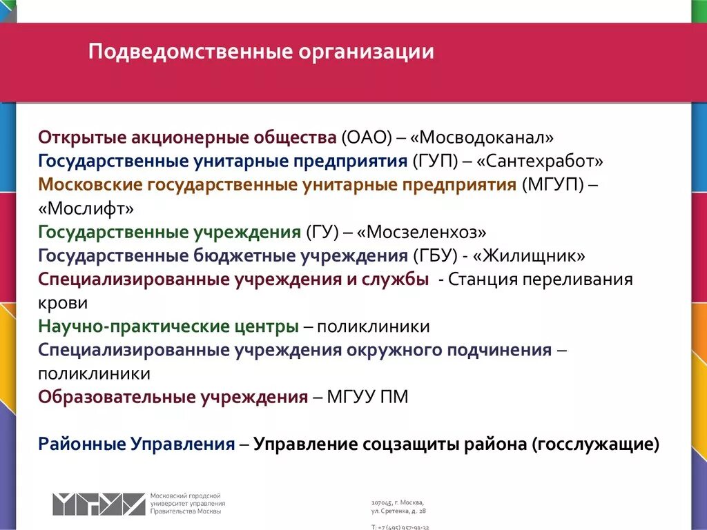 Подведомственные организации это. Подведомственные учреждения это. Подведомственные организации пример. Подведомственные организации администрации.