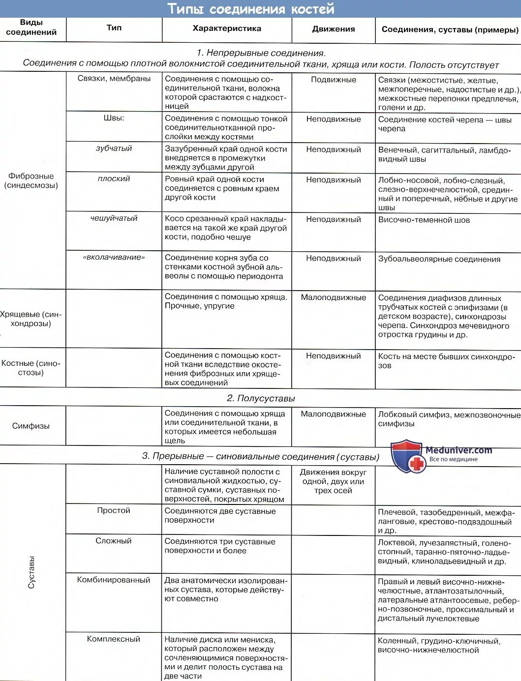 Таблица соединений кости. Типы соединения костей таблица. Заполните таблицу типы соединения костей. Классификация суставов прерывные соединения. Непрерывные соединения костей таблица.