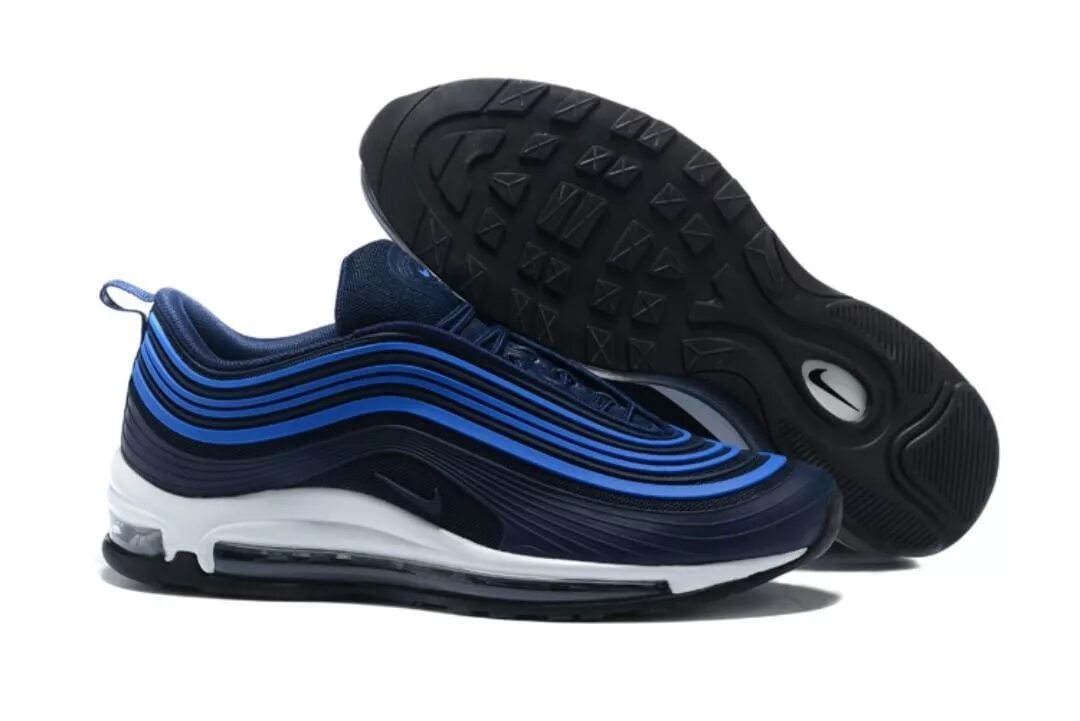 Купить кроссовки в туле мужские. Nike Air Max 97 Black White Blue. Найк АИР 97 синие. АИР Макс 97 синие. Nike Air Max 97 Ultra Blue.