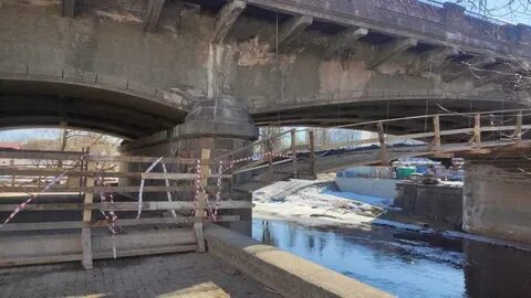 Новый пешеходный мост в пскове