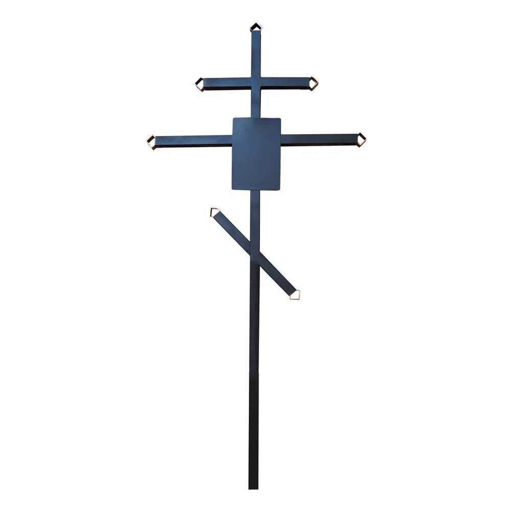 Могильный крест из профильной трубы. Крест Могильный металлический православный. Старообрядческий намогильный крест. Крест металлический на могилу.