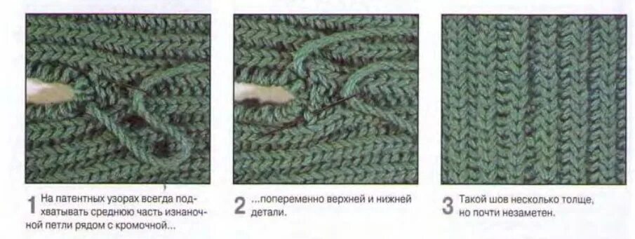 Как соединить две резинки. Полупатентная резинка в изделии. шов спицами резинка. сшивание вязаного полотна резинки. узоры из полупатентной резинки спицами.