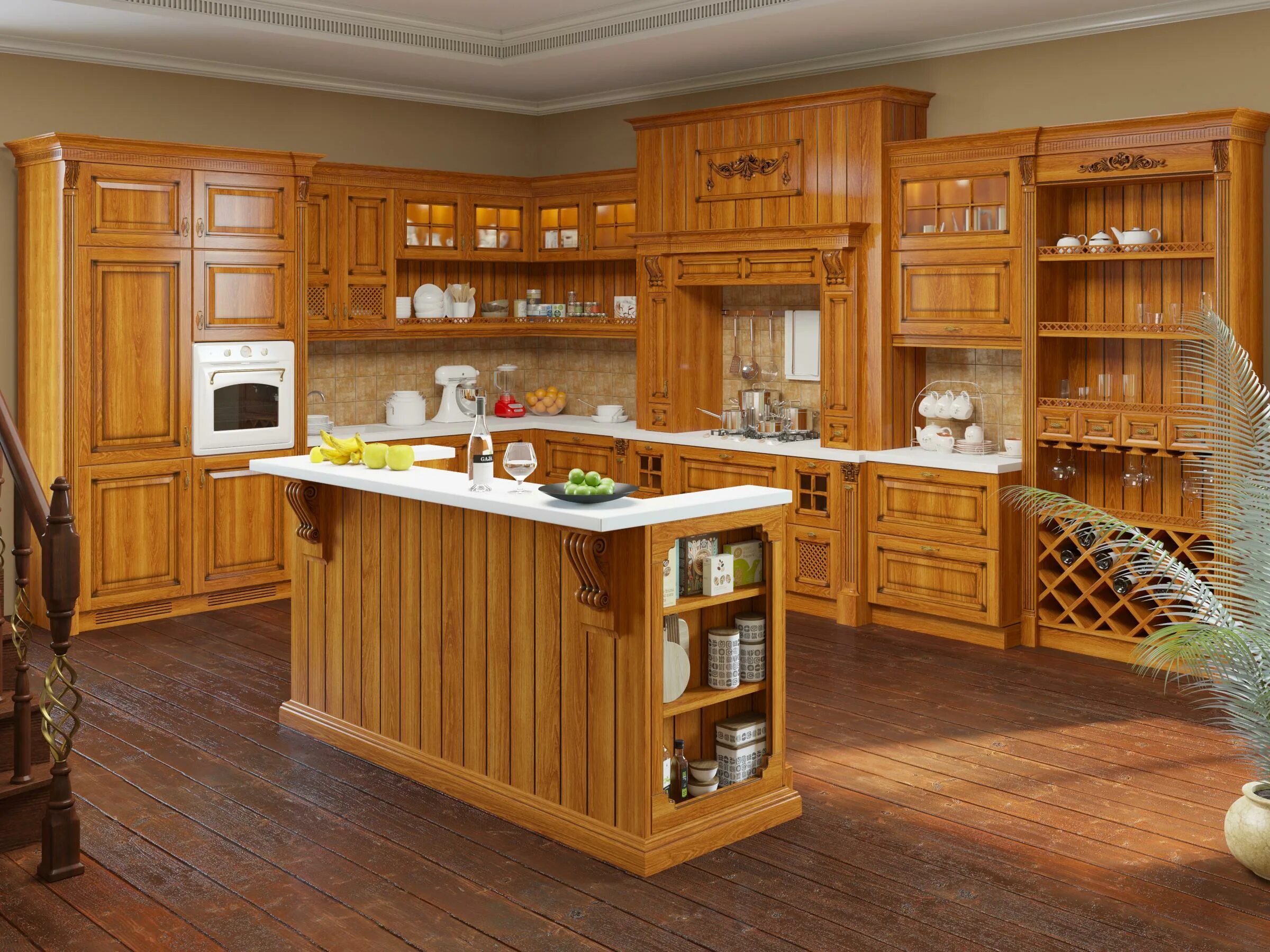Image result for paint colors that go with oak cabinets Kitchen cabinets picture