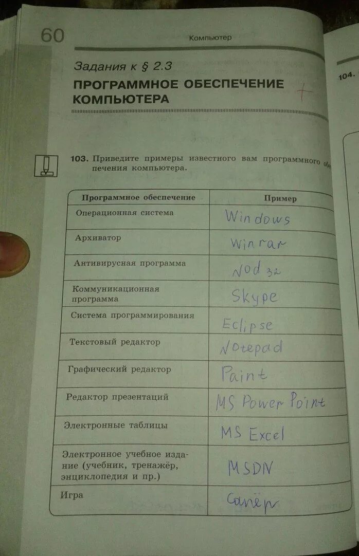 Гдз по информатике 7 класс босова практические работы. Заполните таблицу номер 104 Информатика э. Информатика 7 класс босова 158