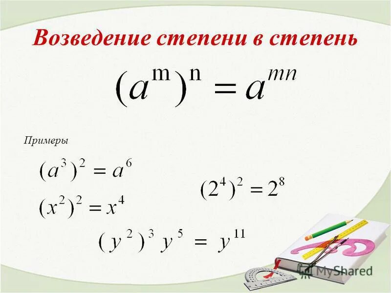 Правила степеней примеры