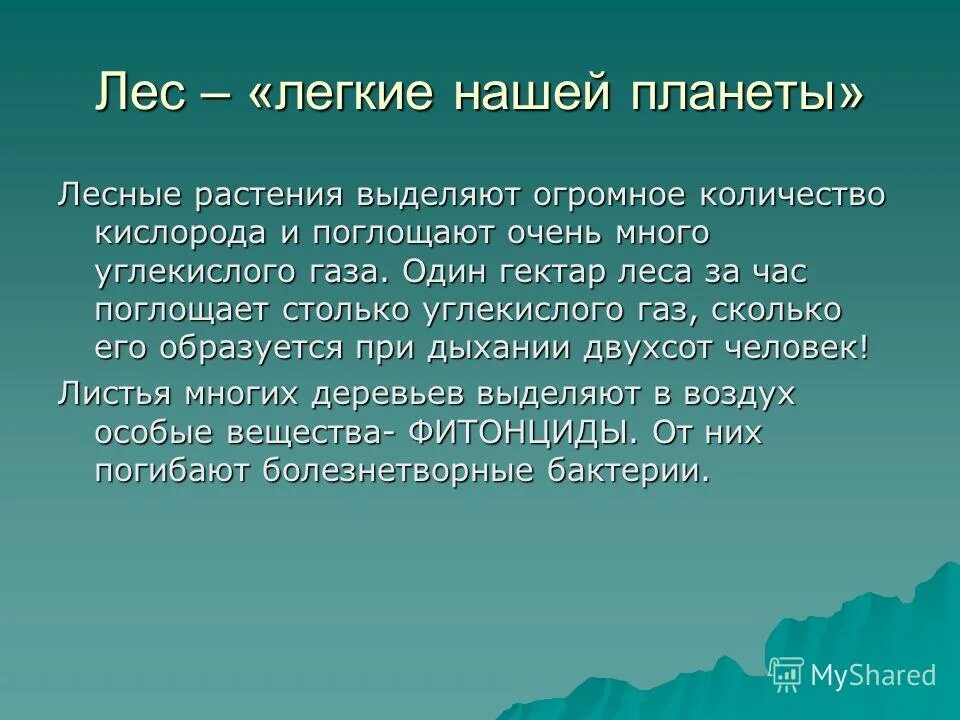 кто человеку дает кислород.