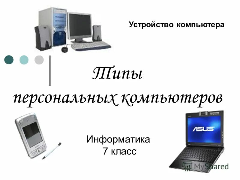 Виды персональных компьютеров устройство компьютера