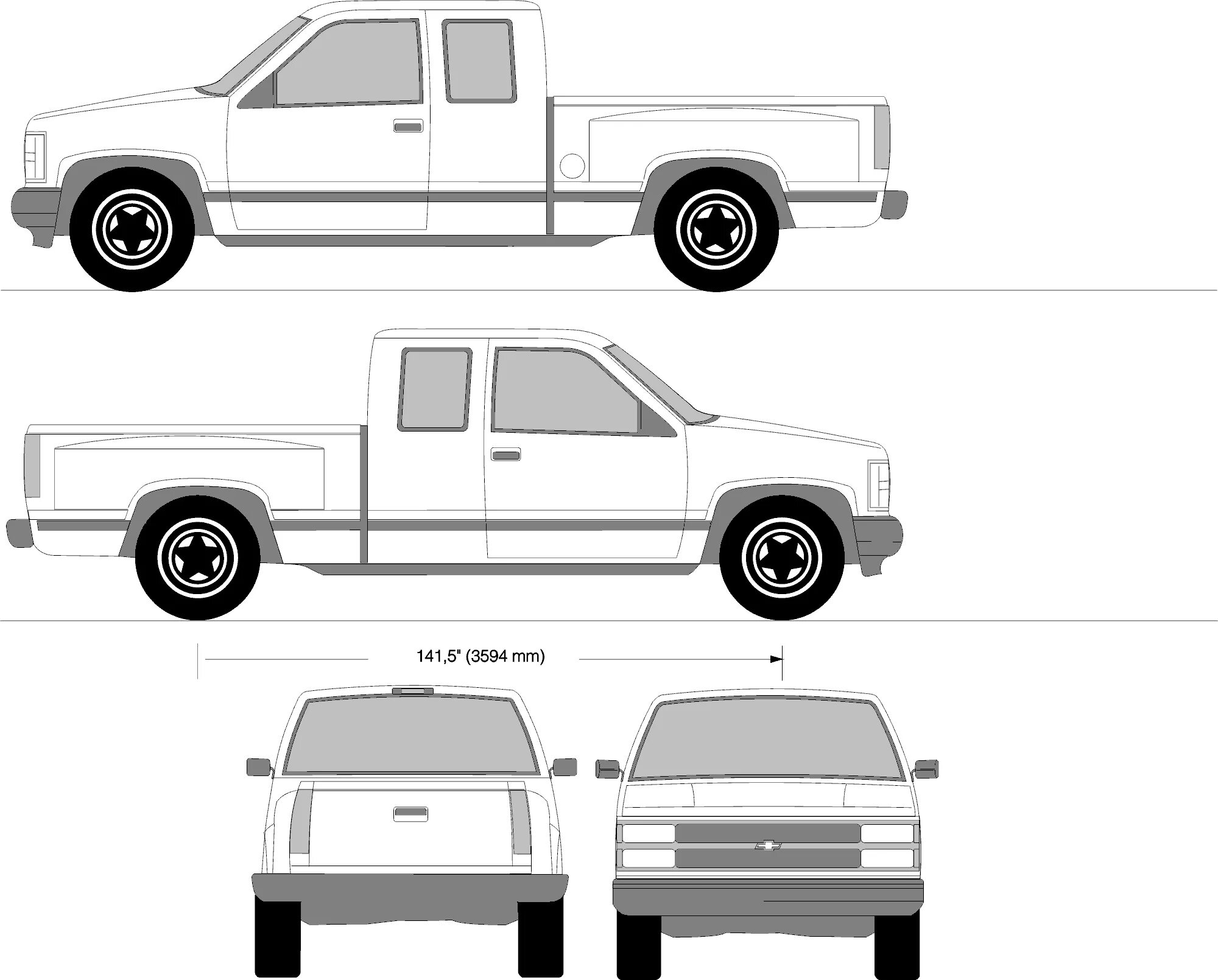 Dodge Ram Pickup чертеж. Crew Cab Pickup Ford f350 чертеж. Пикап ф150 чертеж. Chevrolet Silverado 1987 чертеж. Пикап план