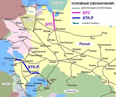 Нефтепроводы идущие от месторождения до конечного пункта