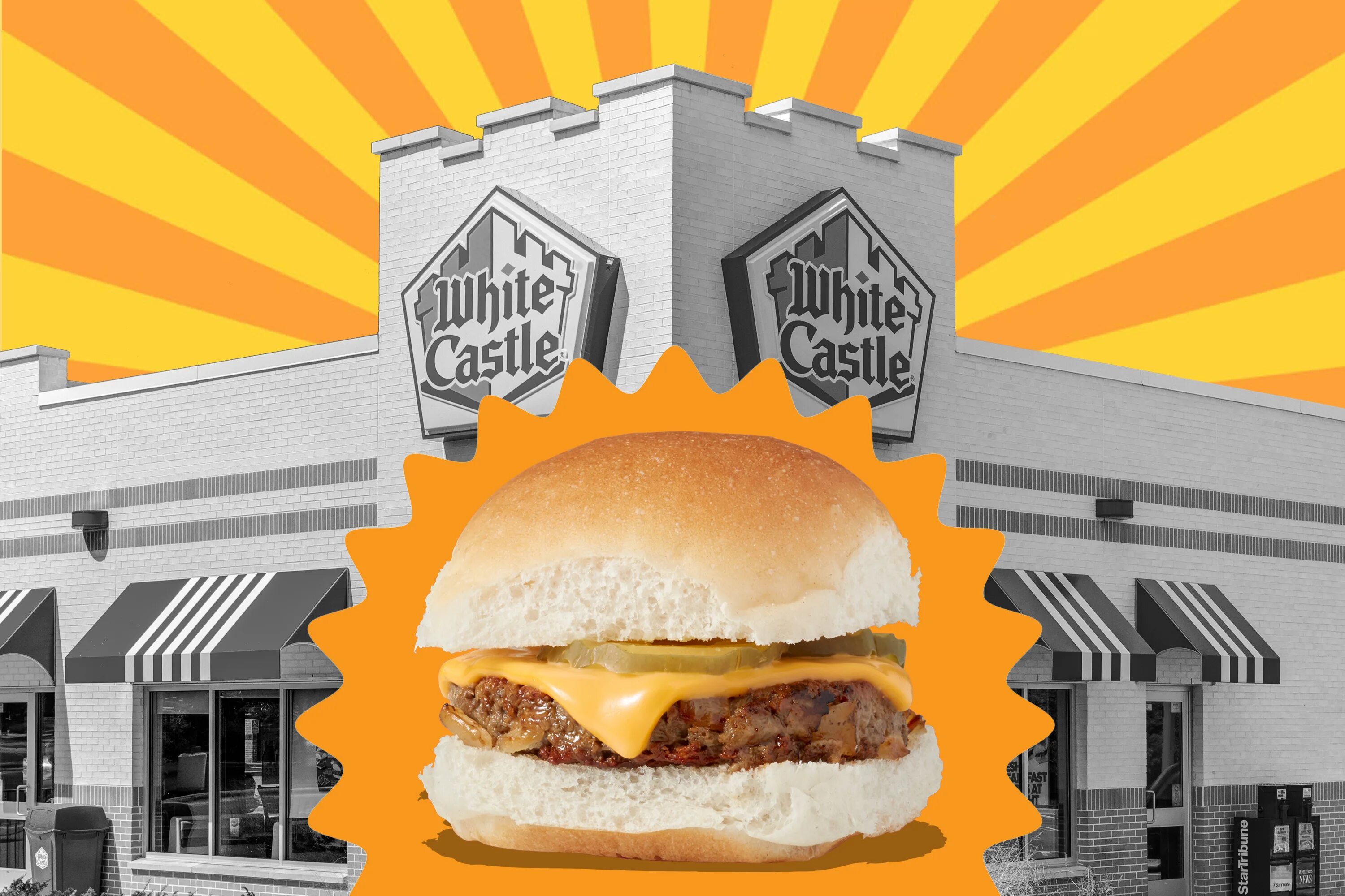 История фаст. Бургерная White Castle. White Castle 1921. Фаст фуд White Castle. Первые White Castle Hamburger.