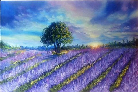 Поле нарисованные красками
