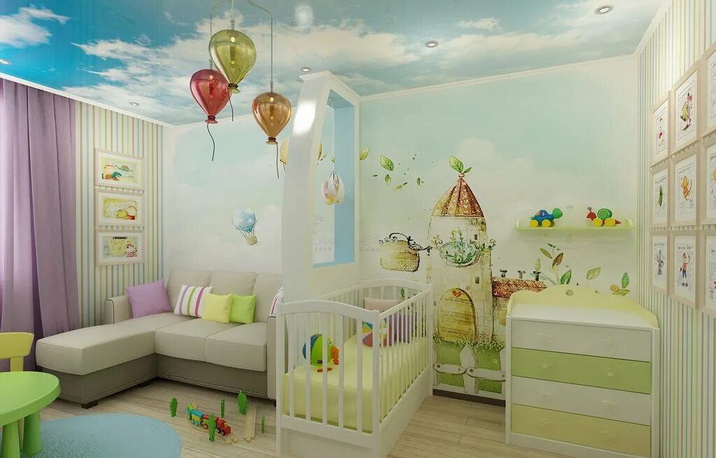 интерьеры детских комнат. интерьер комнаты для новорожденного. детская спальня для девочки. детская нужна. кровать чердак квартет.