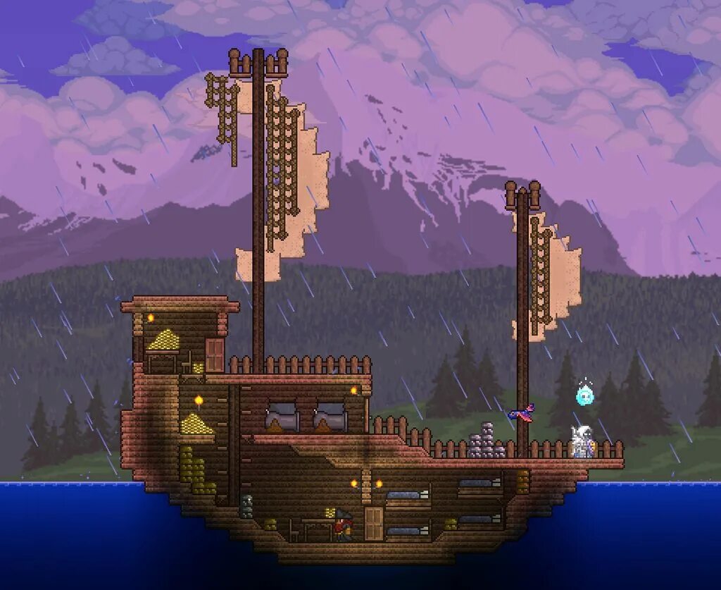 Голландец террария. Terraria летучий голландец. Летучий голландец террария дом. Terraria летучий голландец. Террария босс пиратский корабль.