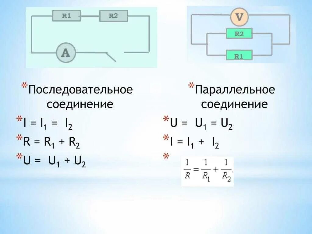 Соединение проводников урок. U u1 u2 параллельное соединение. последовательное и параллельное соединение. параллельное соединение и последовательное соединение. формулы последовательного и параллельного соединения.