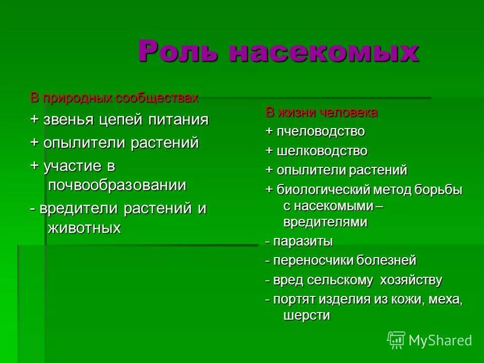 Положительная роль растений