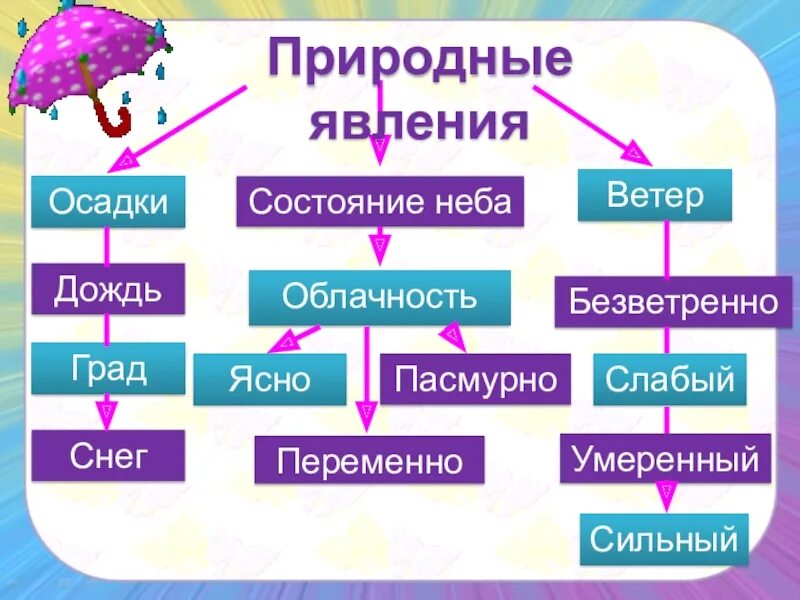 Существительные обозначающие явление природы